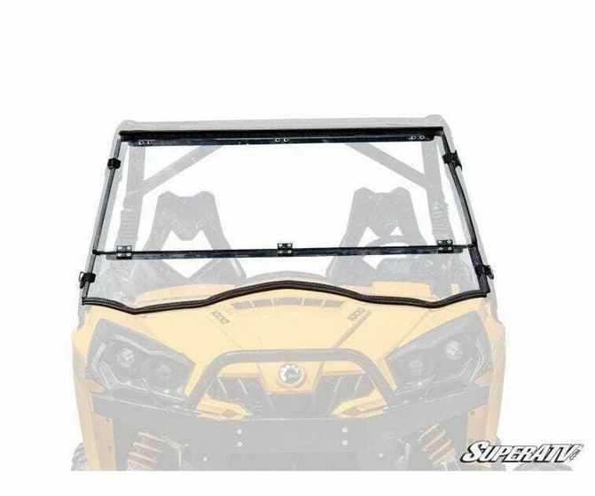 SuperATV Can-am Commander Scratch Resistant Flip Down Windshield - Image 2