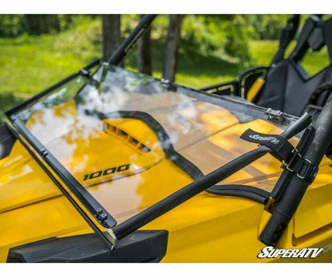 SuperATV Can-am Commander Scratch Resistant Flip Down Windshield - Image 7