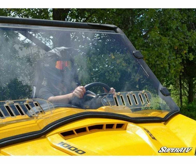 SuperATV Can-am Commander Scratch-resistant Vented Full Windshield - Image 4
