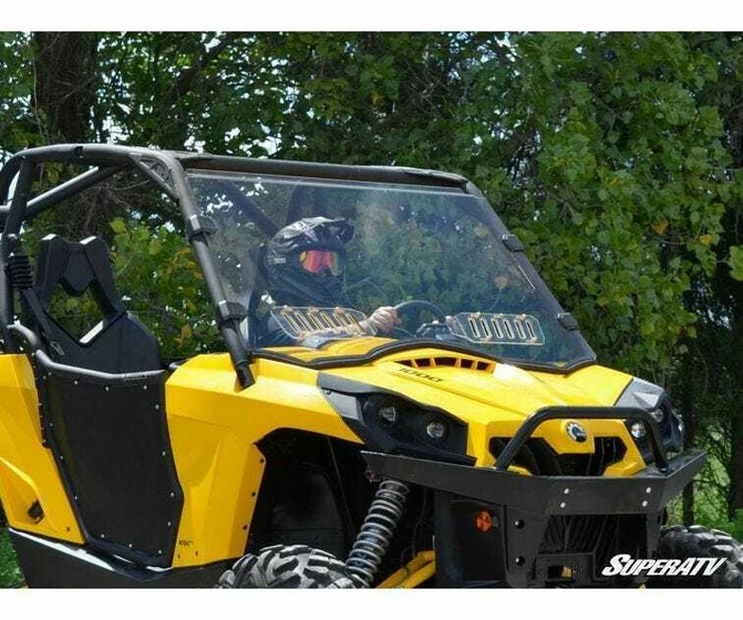 SuperATV Can-am Commander Scratch-resistant Vented Full Windshield - Image 2