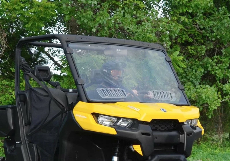 SuperATV Can-Am Defender Scratch Resistant Vented Full Windshield - Image 7