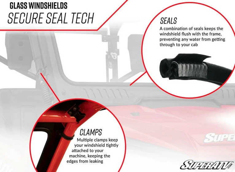 SuperATV Can-Am Maverick X3 Glass Windshield - Image 6