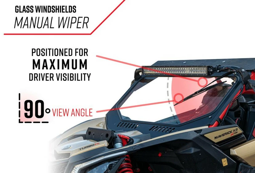 SuperATV Can-Am Maverick X3 Glass Windshield - Image 4