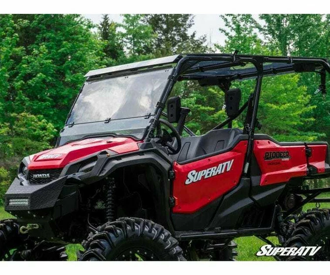 SuperATV Honda Pioneer 1000/1000-5 Windshield (Flip Down) (Scratch Resistant) - Image 3