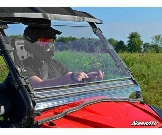 SuperATV Honda Pioneer 500 Windshield (Flip) (Scratch Resistant) - Image 2