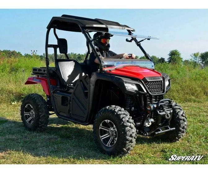 SuperATV Honda Pioneer 500 Windshield (Flip) (Scratch Resistant) - Image 3