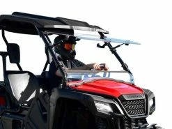 SuperATV Honda Pioneer 500 Windshield (Flip) (Scratch Resistant)