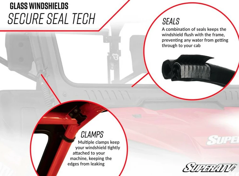 SuperATV Honda Talon 1000 Glass Windshield - Image 4