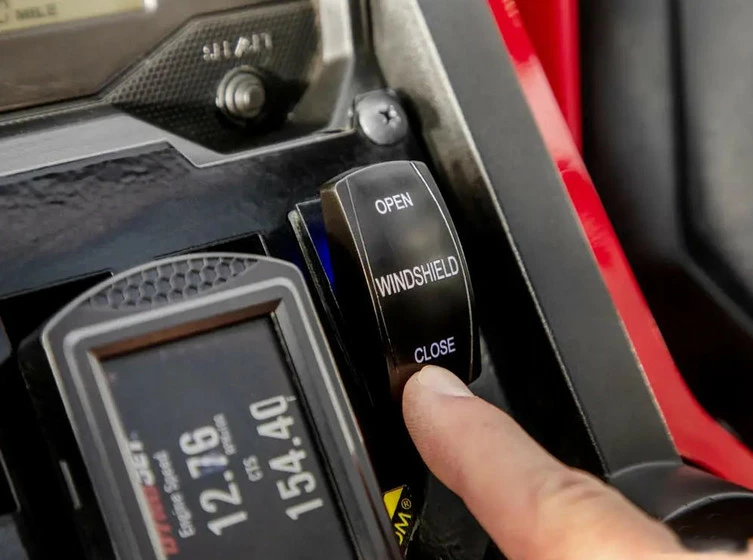 SuperATV Honda Talon 1000 MaxDrive Power Flip Windshield - Image 8