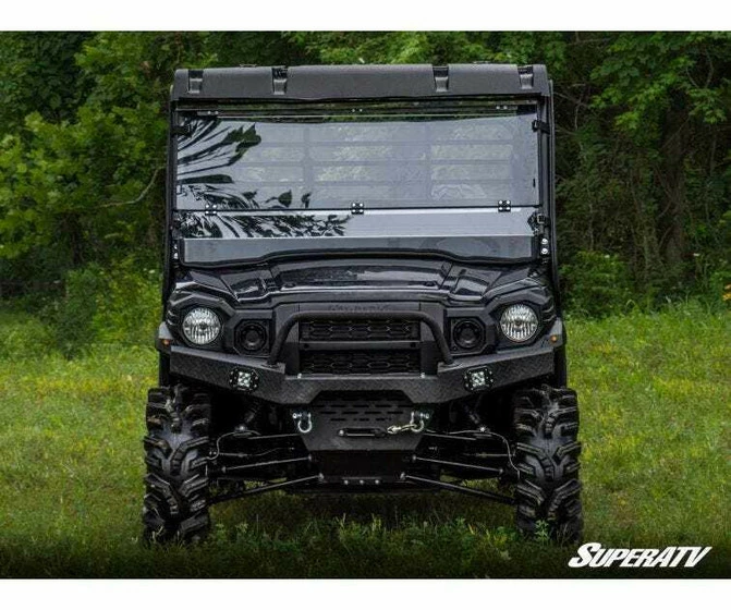 SuperATV Kawasaki Mule Pro Windshield (Flip Down) (Scratch Resistant) - Image 3