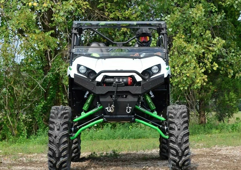 SuperATV Kawasaki Teryx 750/800 Scratch Resistant Flip Windshield (2016+) - Image 3