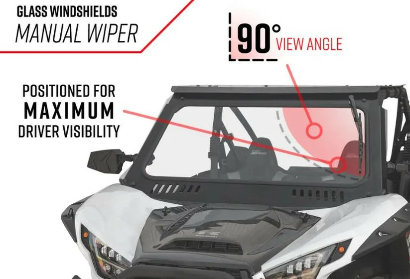 SuperATV Kawasaki Teryx KRX 1000 Glass Windshield - Image 2