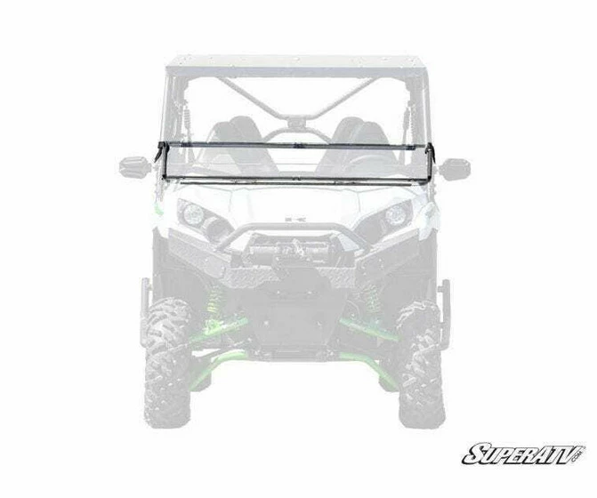 SuperATV Kawasaki Teryx Windshield (Flip Down) (Scratch Resistant) - Image 2