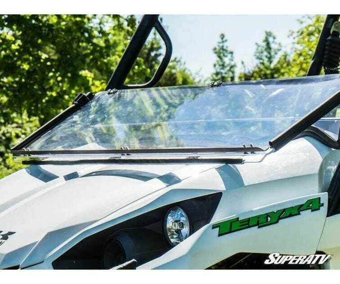 SuperATV Kawasaki Teryx Windshield (Flip Down) (Scratch Resistant) - Image 4