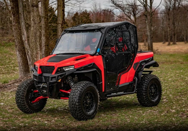 SuperATV Polaris General XP 1000 Scratch Resistant Flip Windshield - Image 4