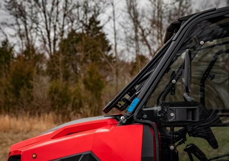 SuperATV Polaris General XP 1000 Scratch Resistant Flip Windshield - Image 6
