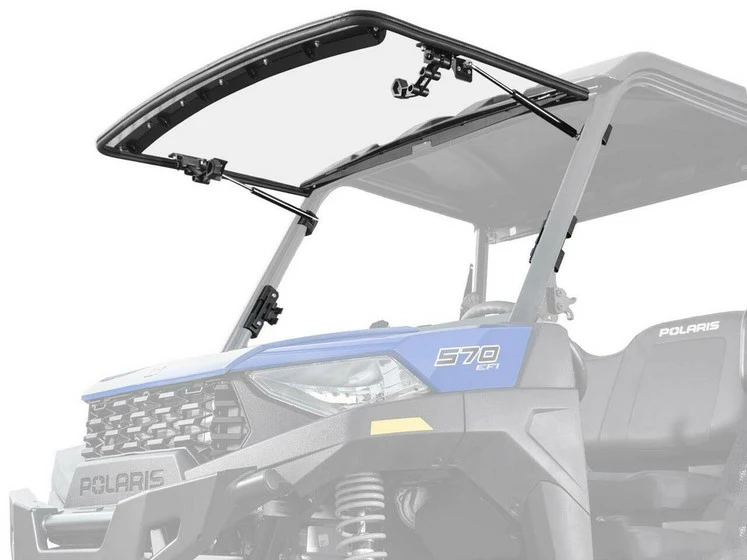 SuperATV Polaris Ranger SP 570 Scratch Resistant Flip Down Windshield