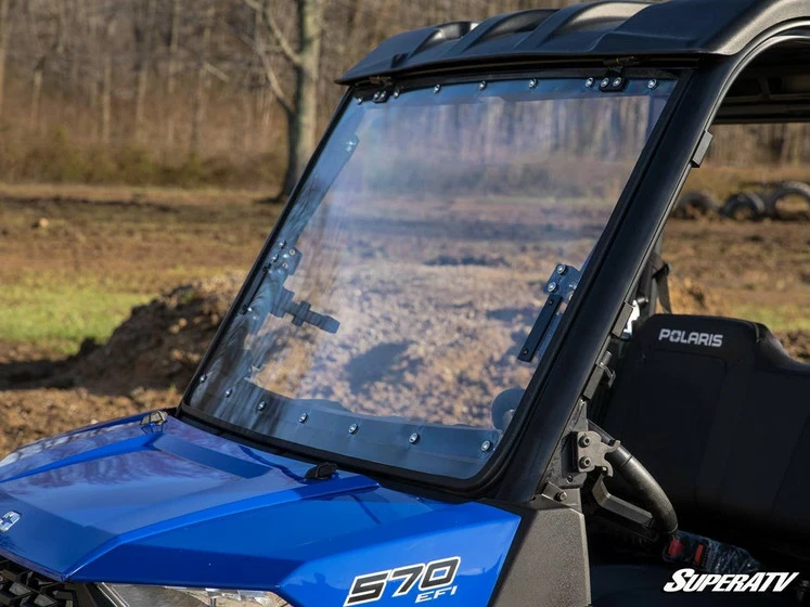 SuperATV Polaris Ranger SP 570 Scratch Resistant Flip Down Windshield - Image 6