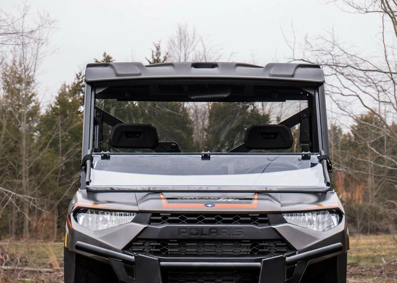 SuperATV Polaris Ranger XP 1000 Scratch Resistant Flip Down Windshield - Image 4