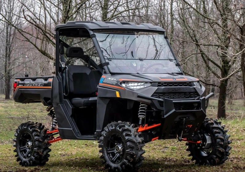 SuperATV Polaris Ranger XP 1000 Scratch Resistant Flip Down Windshield - Image 6