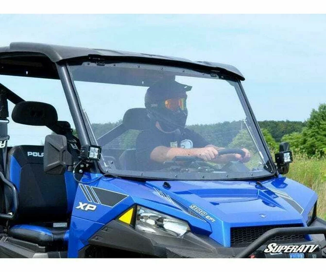 SuperATV Polaris Ranger XP 1000 Scratch Resistant Flip Windshield - Image 3