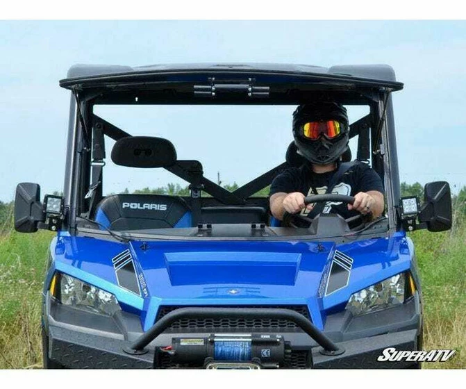 SuperATV Polaris Ranger XP 1000 Scratch Resistant Flip Windshield - Image 2