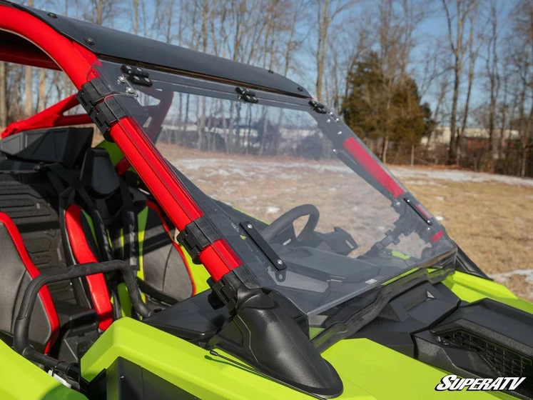 SuperATV Polaris RZR Pro R Scratch-Resistant Flip Windshield - Image 8