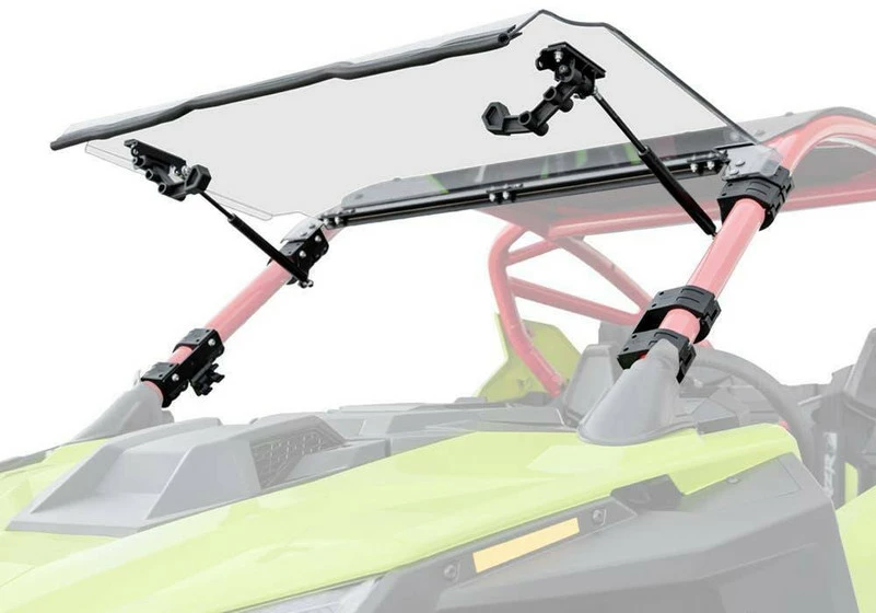 SuperATV Polaris RZR Pro R Scratch-Resistant Flip Windshield