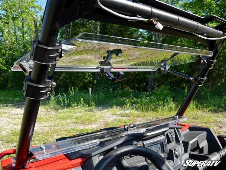 SuperATV Polaris RZR Pro XP Turbo Scratch Resistant Flip Windshield (2016-2018 Year) - Image 2