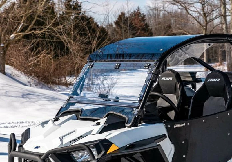 SuperATV Polaris RZR Trail 900 Scratch Resistant Flip Windshield - Image 6
