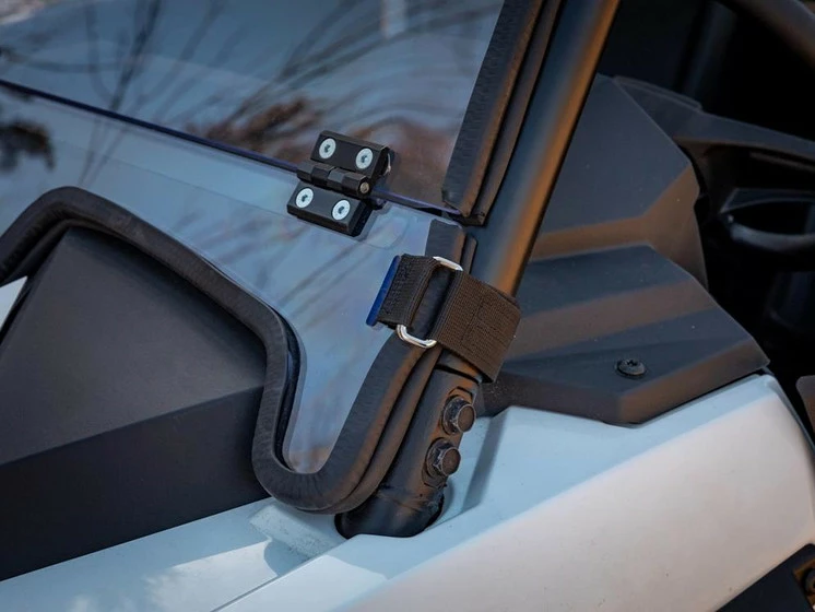 SuperATV Polaris RZR Trail S 1000 Scratch-Resistant Flip Down Windshield - Image 3