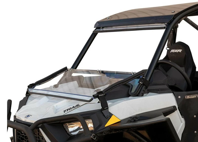 SuperATV Polaris RZR Trail S 1000 Scratch-Resistant Flip Down Windshield