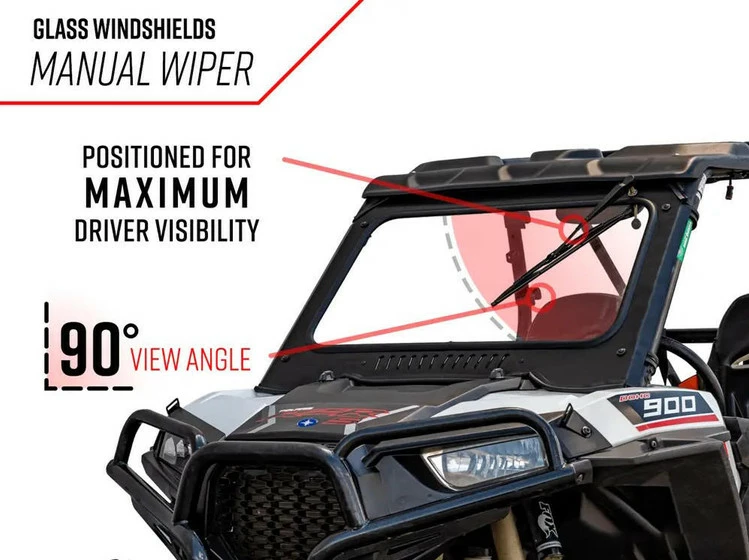 SuperATV Polaris RZR Trail S 900 Glass Windshield - Image 11