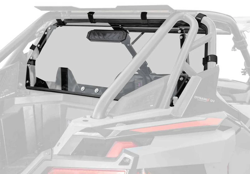 SuperATV Polaris RZR Turbo R Rear Vented Windshield