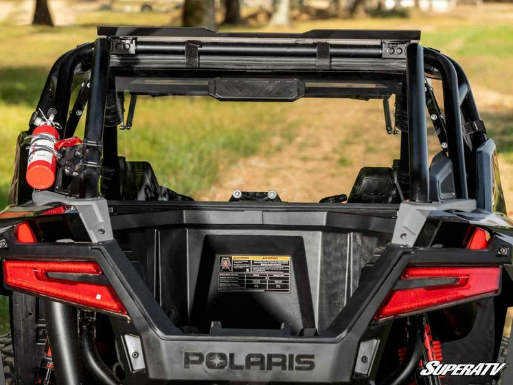 SuperATV Polaris RZR Turbo R Rear Vented Windshield - Image 2