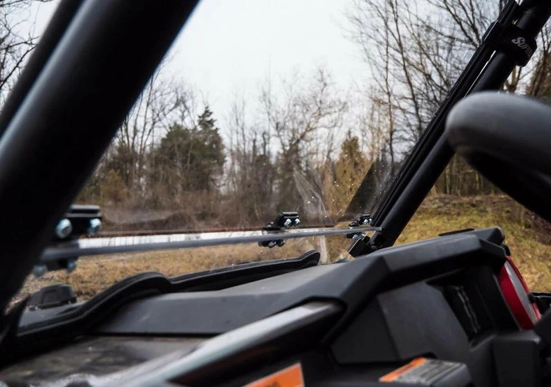 SuperATV Polaris RZR XP 1000 Scratch Resistant Flip Down Windshield - Image 3