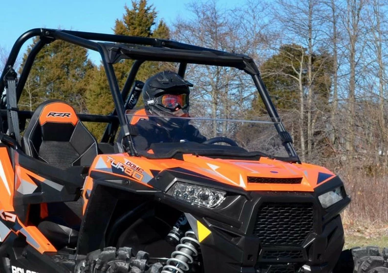 SuperATV Polaris RZR XP Turbo Half Windshield - Image 5