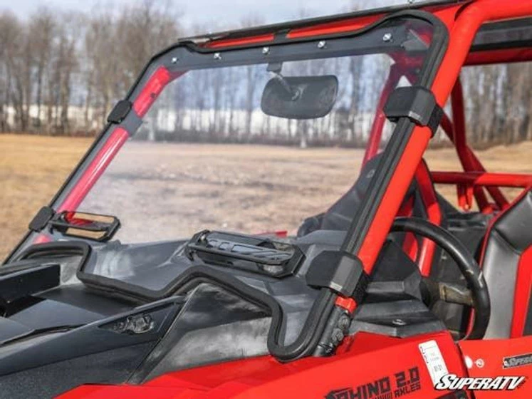 SuperATV Polaris RZR XP Turbo S Vented Full Windshield - Image 2