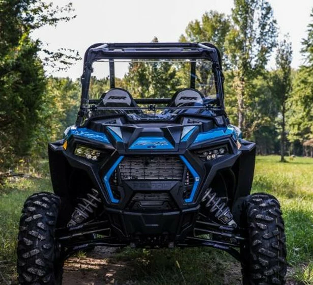 SuperATV Polaris RZR XP Turbo Scratch Resistant Flip Down Windshield - Image 3