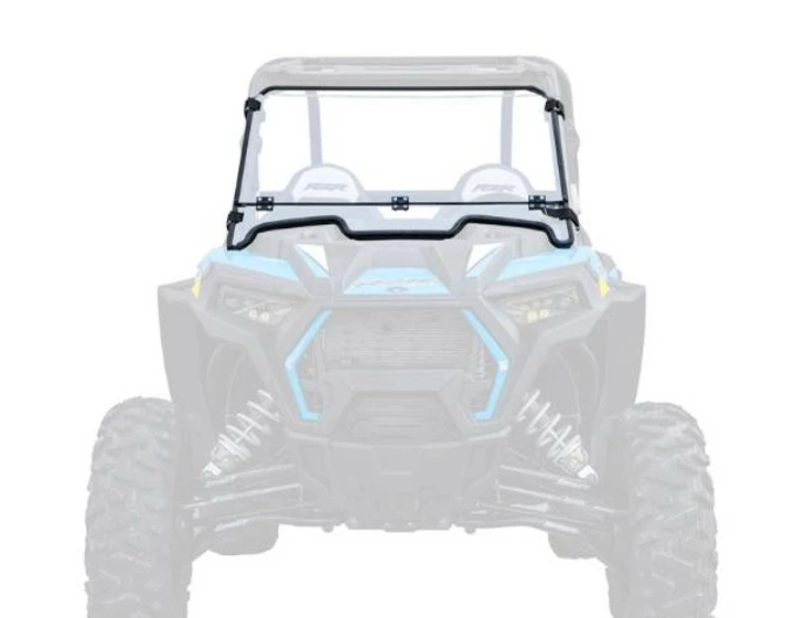 SuperATV Polaris RZR XP Turbo Scratch Resistant Flip Down Windshield