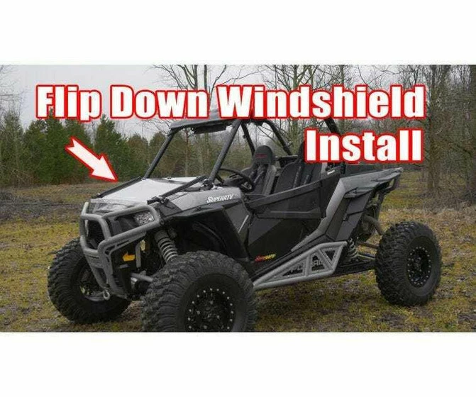 SuperATV RZR 900 Windshield (Flip Down) (Scratch Resistant) - Image 2