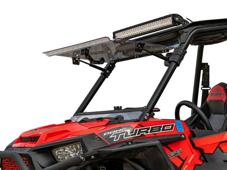 SuperATV RZR Windshield (Flip) (Scratch Resistant)