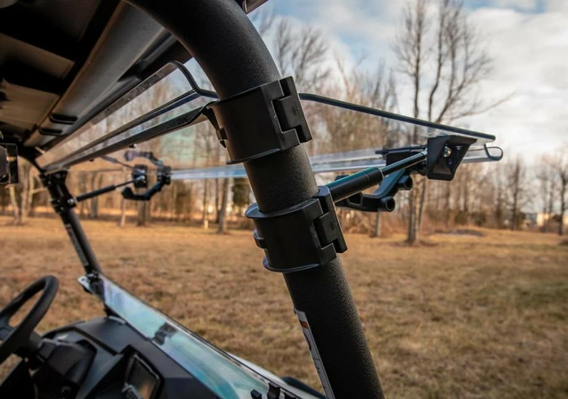 SuperATV Yamaha Wolverine X2 Scratch Resistant Flip Windshield (2019-2020) - Image 3