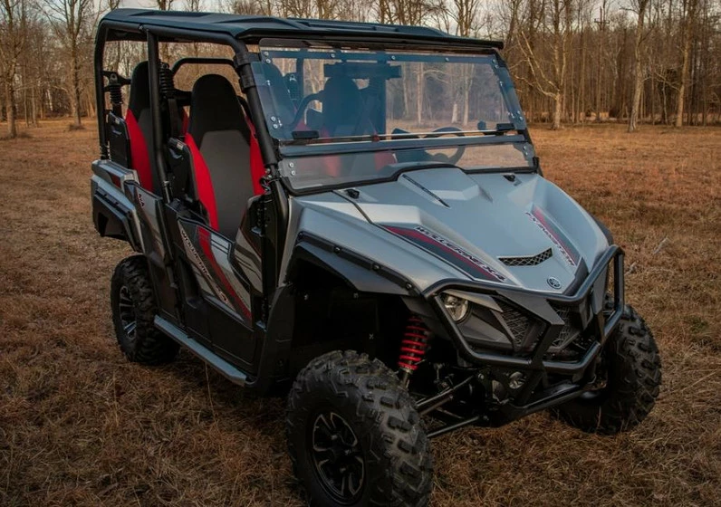 SuperATV Yamaha Wolverine X2 Scratch Resistant Flip Windshield (2019-2020) - Image 6