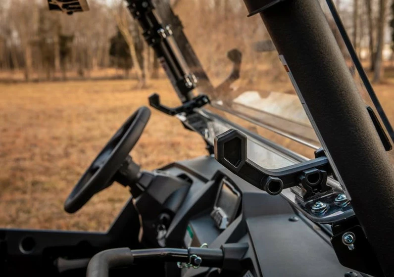 SuperATV Yamaha Wolverine X2 Scratch Resistant Flip Windshield (2019-2020) - Image 4