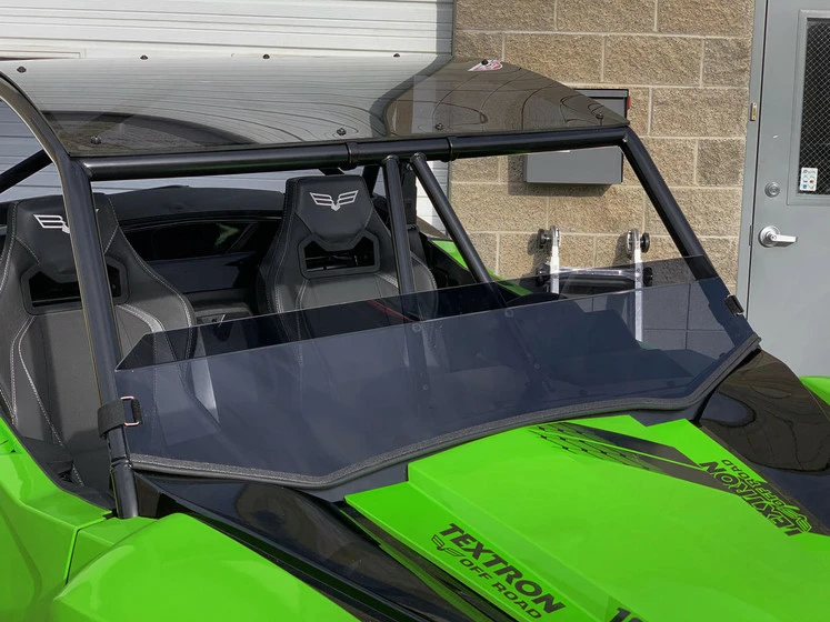 UTVZilla Artic Cat Wildcat XX Tinted Polycarbonate Half Windshield W/ Quick Straps - Image 2