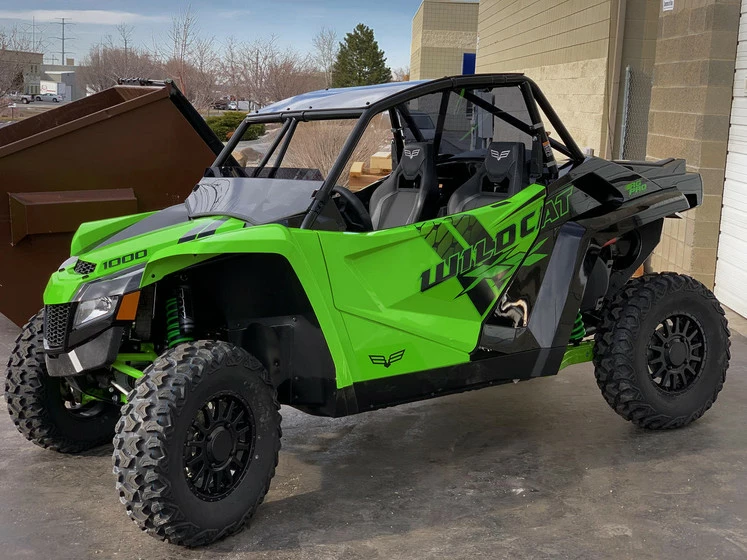 UTVZilla Artic Cat Wildcat XX Tinted Polycarbonate Half Windshield W/ Quick Straps - Image 4