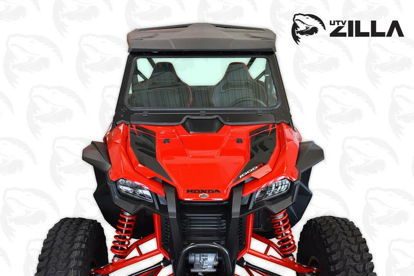 UTVZilla Honda Talon Vented Full Glass Windshield W/ Wiper - Image 5
