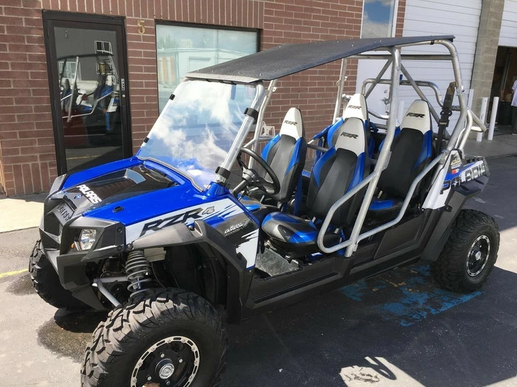 UTVZilla Polaris RZR 570/800/XP900 Polycarbonate Full Windshield W/ Quick Straps - Image 2
