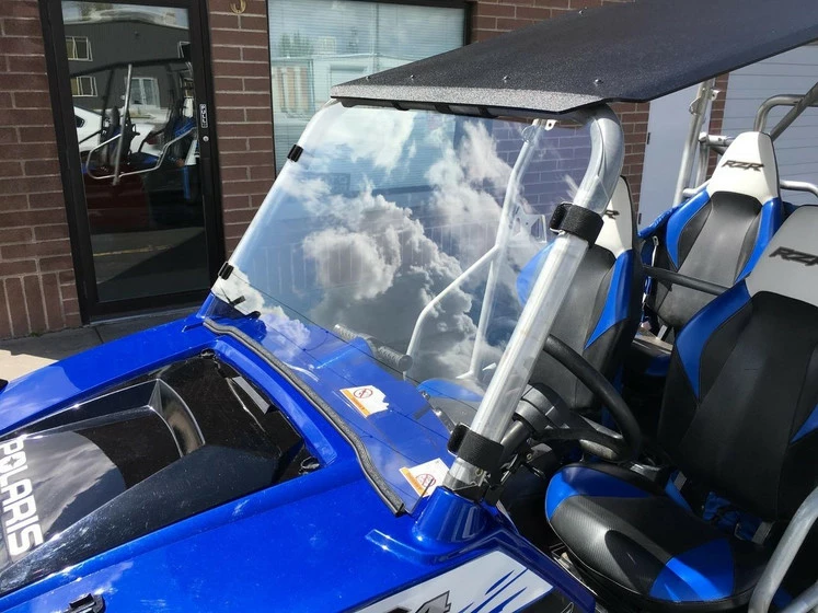 UTVZilla Polaris RZR 570/800/XP900 Polycarbonate Full Windshield W/ Quick Straps - Image 3